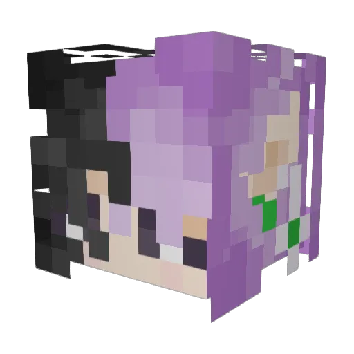 ___Stormy Minecraft avatar head, 3D render