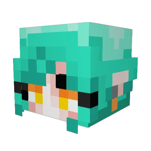 ___Tetra___ Minecraft avatar head, 3D render