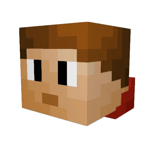 ___Wagan Minecraft avatar head, 3D render