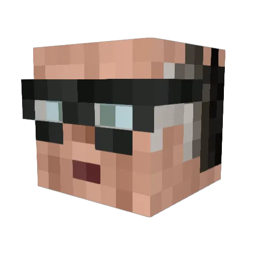 ___Zeph___ Minecraft avatar head, 3D render