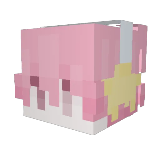 ____1004 Minecraft avatar head, 3D render