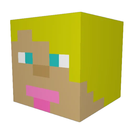 ____Lonewolf____ Minecraft avatar head, 3D render