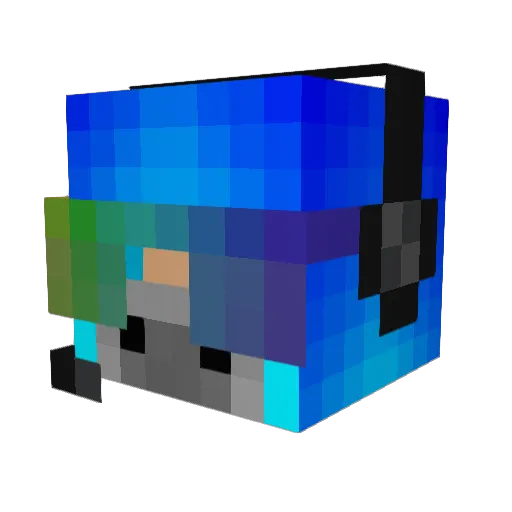 ____Sofa____ Minecraft avatar head, 3D render