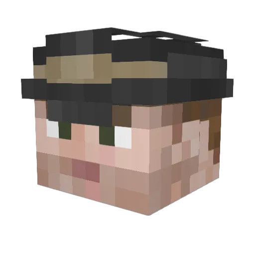 ____Weirdo____ Minecraft avatar head, 3D render