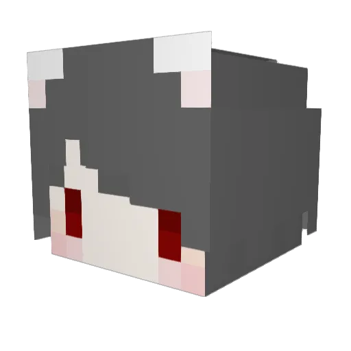 ____WhiteCat____ Minecraft avatar head, 3D render