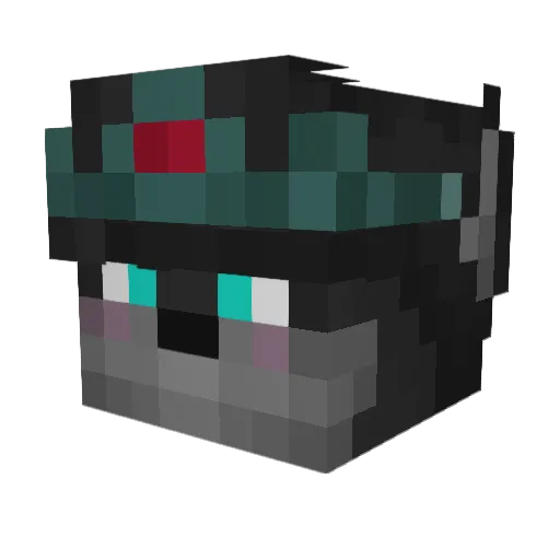 _____ Minecraft avatar head, 3D render