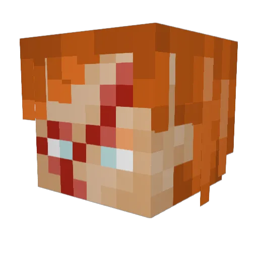 _____Chucky_____ Minecraft avatar head, 3D render