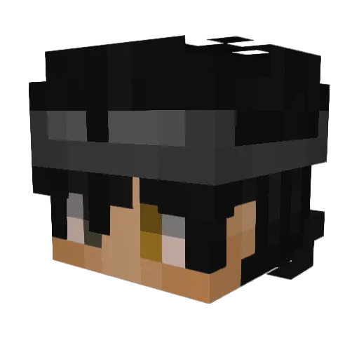 _____SK Minecraft avatar head, 3D render