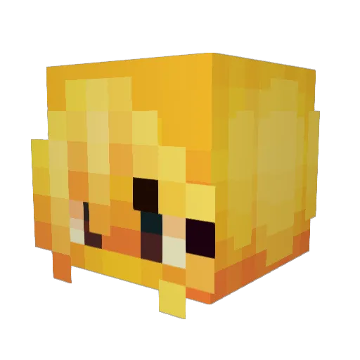 ______Null__ Minecraft avatar head, 3D render
