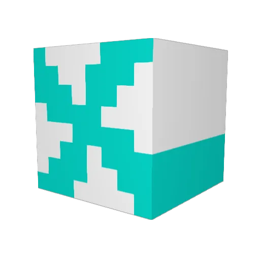 ________Mint Minecraft avatar head, 3D render
