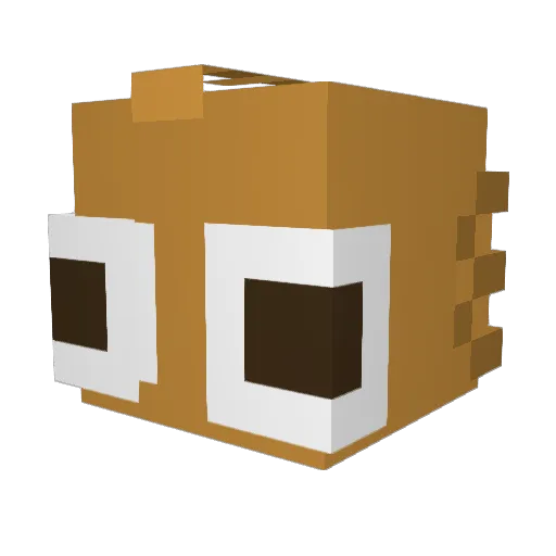 _________KK Minecraft avatar head, 3D render