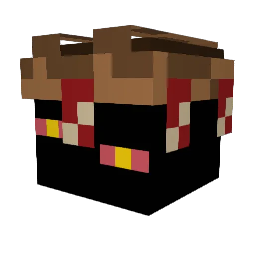 _________N Minecraft avatar head, 3D render