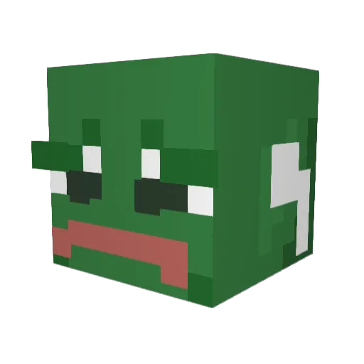__________10 Minecraft avatar head, 3D render