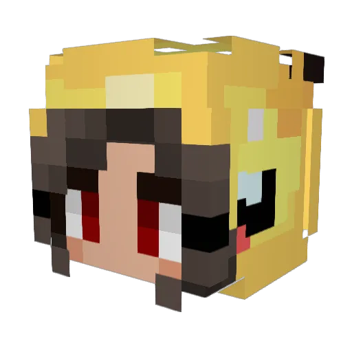 _____________Mee Minecraft avatar head, 3D render