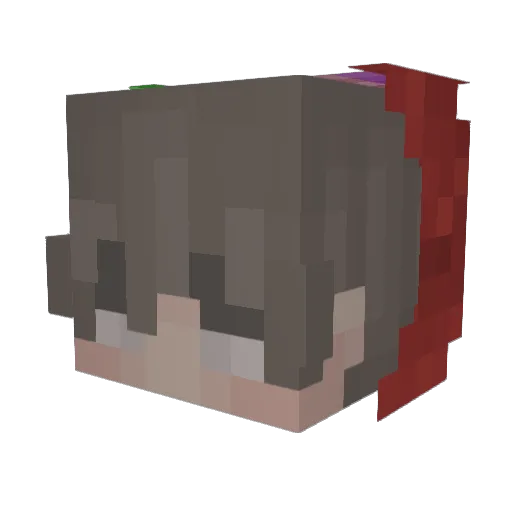 _______________b Minecraft avatar head, 3D render