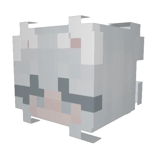 ______________c Minecraft avatar head, 3D render