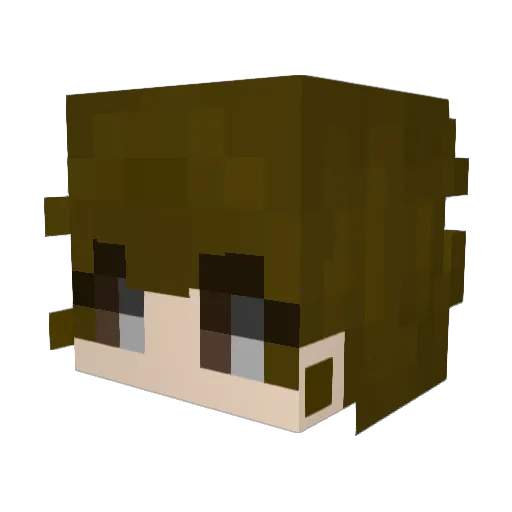 _____________con Minecraft avatar head, 3D render
