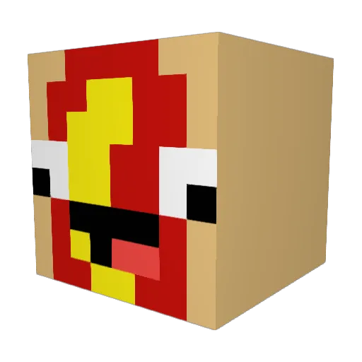 ____________boob Minecraft avatar head, 3D render