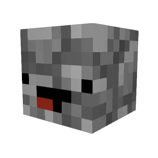 _________o Minecraft avatar head, 3D render