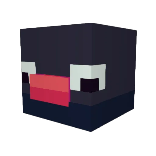 ______k_______ Minecraft avatar head, 3D render