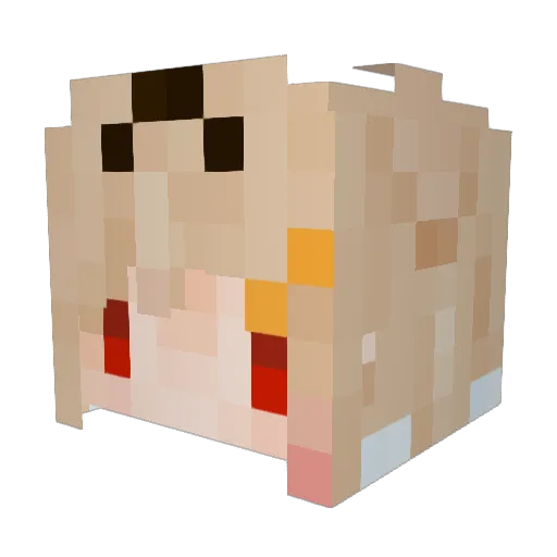 _____poi_____ Minecraft avatar head, 3D render