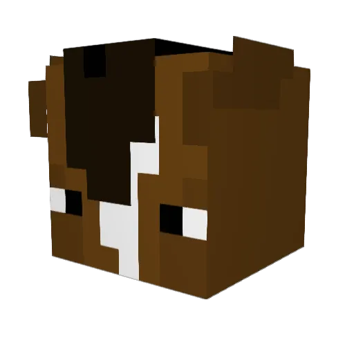____horse__ Minecraft avatar head, 3D render