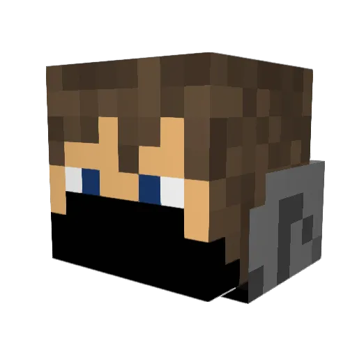 ____milky____ Minecraft avatar head, 3D render