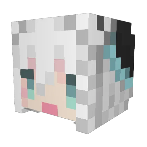 ____ya Minecraft avatar head, 3D render