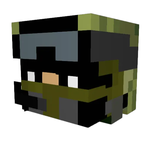 ___adios___ Minecraft avatar head, 3D render