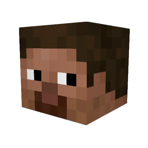 ___blu Minecraft avatar head, 3D render