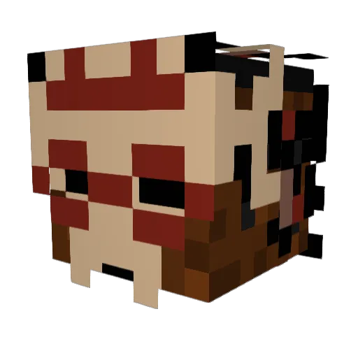 ___dino_ Minecraft avatar head, 3D render