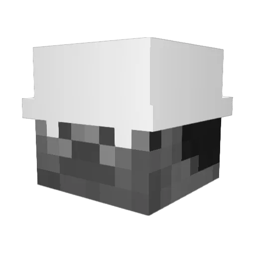 ___ght Minecraft avatar head, 3D render