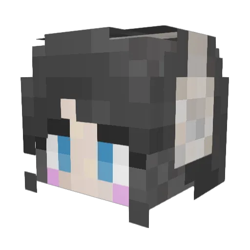___issei Minecraft avatar head, 3D render