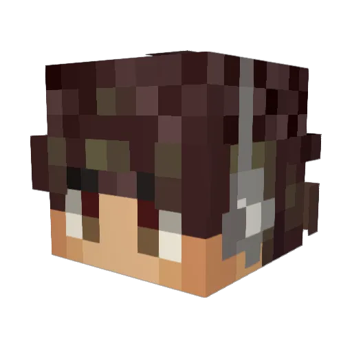 ___keiko___ Minecraft avatar head, 3D render