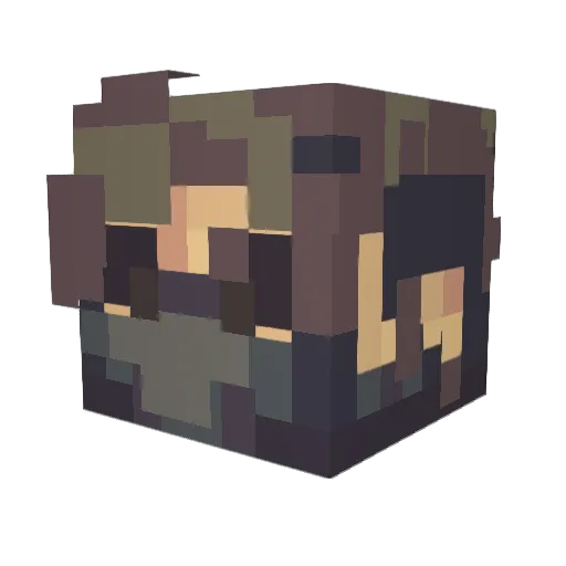 ___love Minecraft avatar head, 3D render