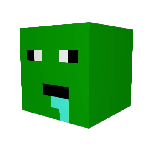 ___minty Minecraft avatar head, 3D render