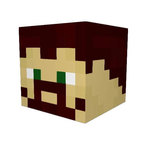 ___moki____ Minecraft avatar head, 3D render