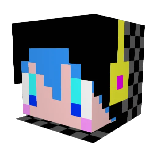 ___nyan___ Minecraft avatar head, 3D render