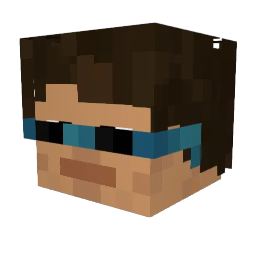 ___pancake__ Minecraft avatar head, 3D render