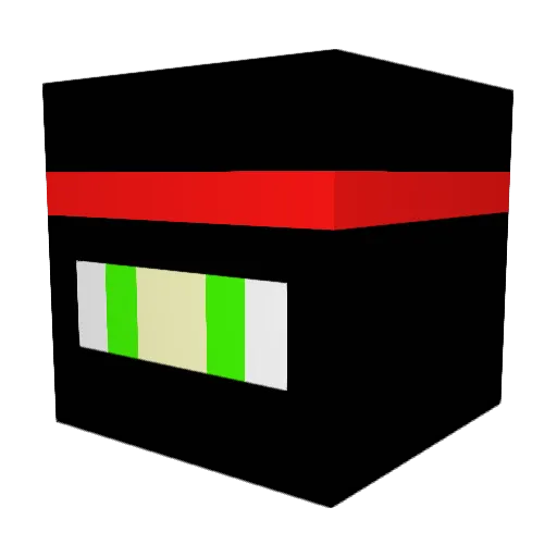 ___shiki___ Minecraft avatar head, 3D render