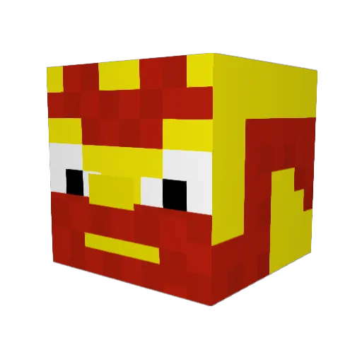 ___wave Minecraft avatar head, 3D render