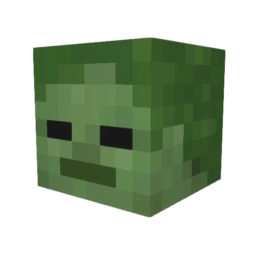___xen___ Minecraft avatar head, 3D render