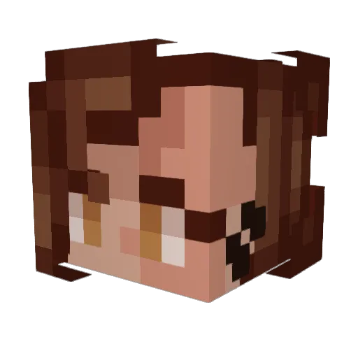 __asbestos Minecraft avatar head, 3D render