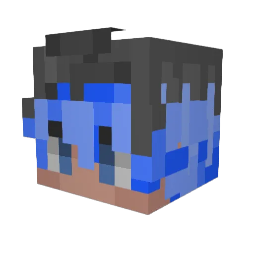 __bluecloud__ Minecraft avatar head, 3D render