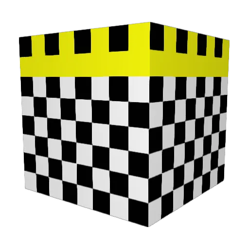 __checker_ Minecraft avatar head, 3D render