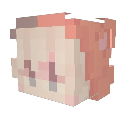 __cottoncandy Minecraft avatar head, 3D render