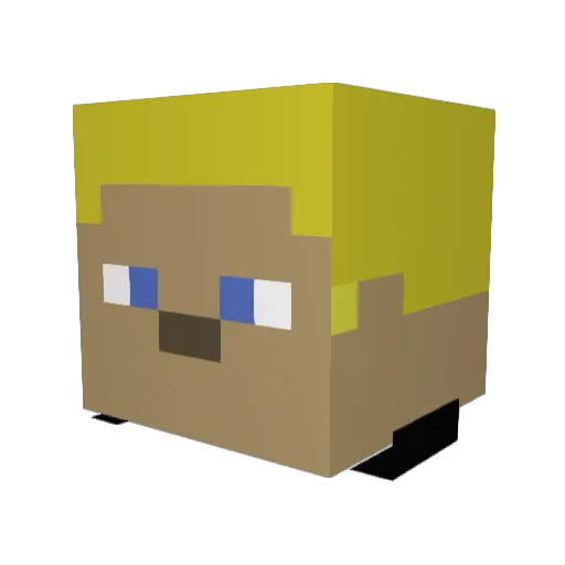 __cris__ Minecraft avatar head, 3D render