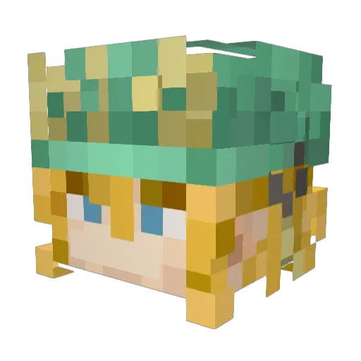 __dimple_ Minecraft avatar head, 3D render