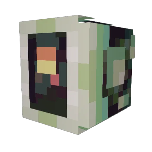 __dp_ Minecraft avatar head, 3D render