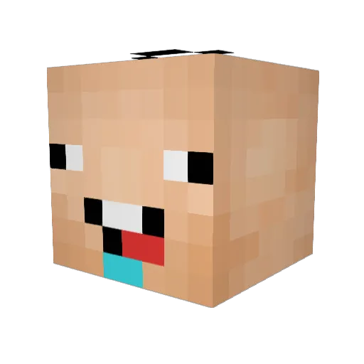 __drewski___ Minecraft avatar head, 3D render